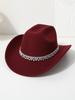 European, American and Western Cowboy Top Hat Color Diamond Casual Top Hat Tibetan Jazz Hat Felt Hat