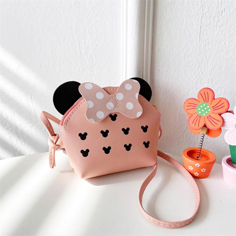 Childrens Cartoon Pu Leather Mini Crossbody Bag With Zipper Closure For Daily Use