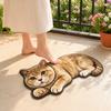 Slip Resistant Door Mat Cute Cat Bathroom Rug, Anti-Slip Absorbent Bath Washable Plush Tile And Wood Floor Kitty for Entrance Kitchen Home Decor