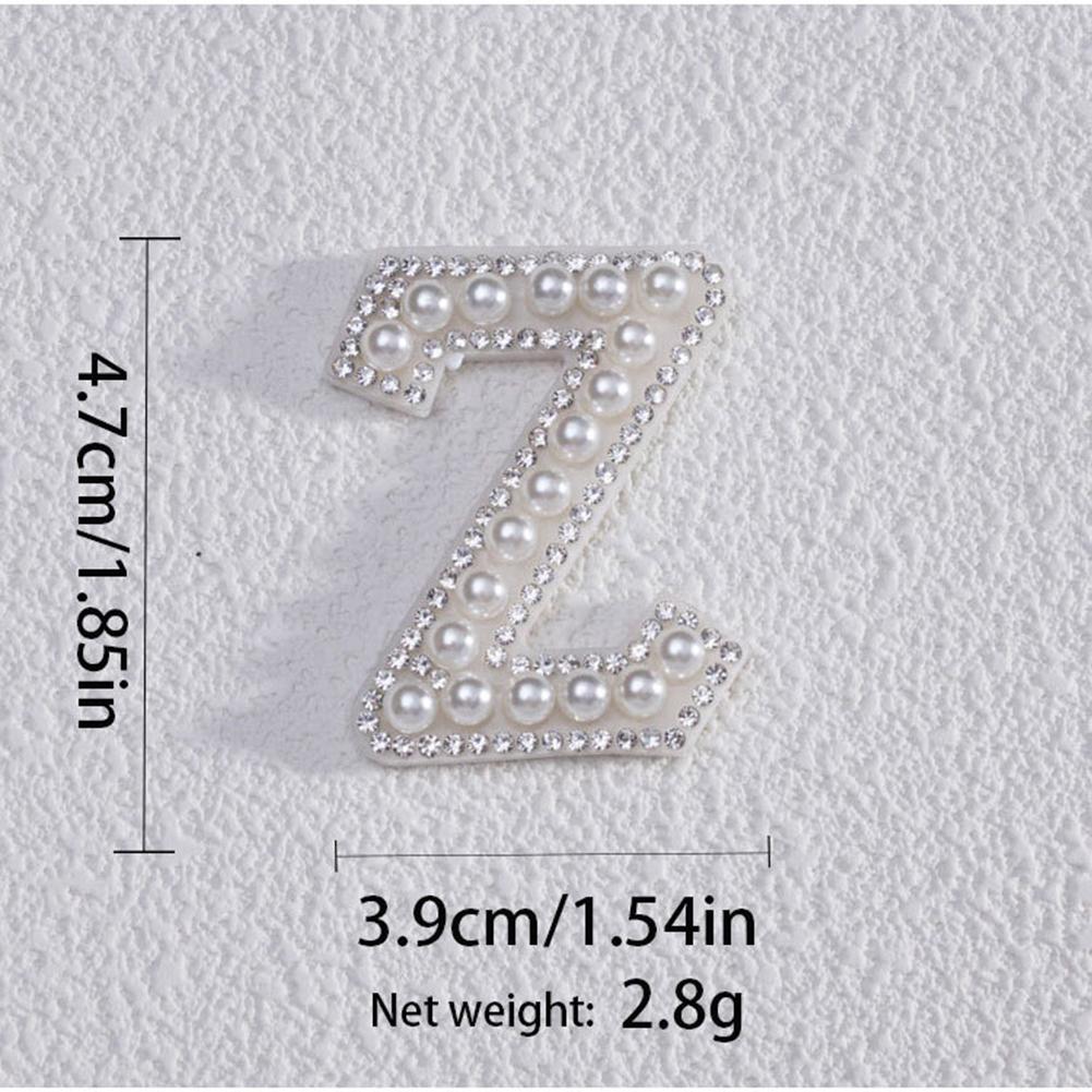 Pearl Letters Clothes Letter Alphabet Embroidery Sparkle