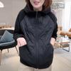 Women's Puffer Jacket Lightweight Zip Up Long Sleeve Hooded Jacket Patchwork Quilted Down Coat Winter Warm Outerwear