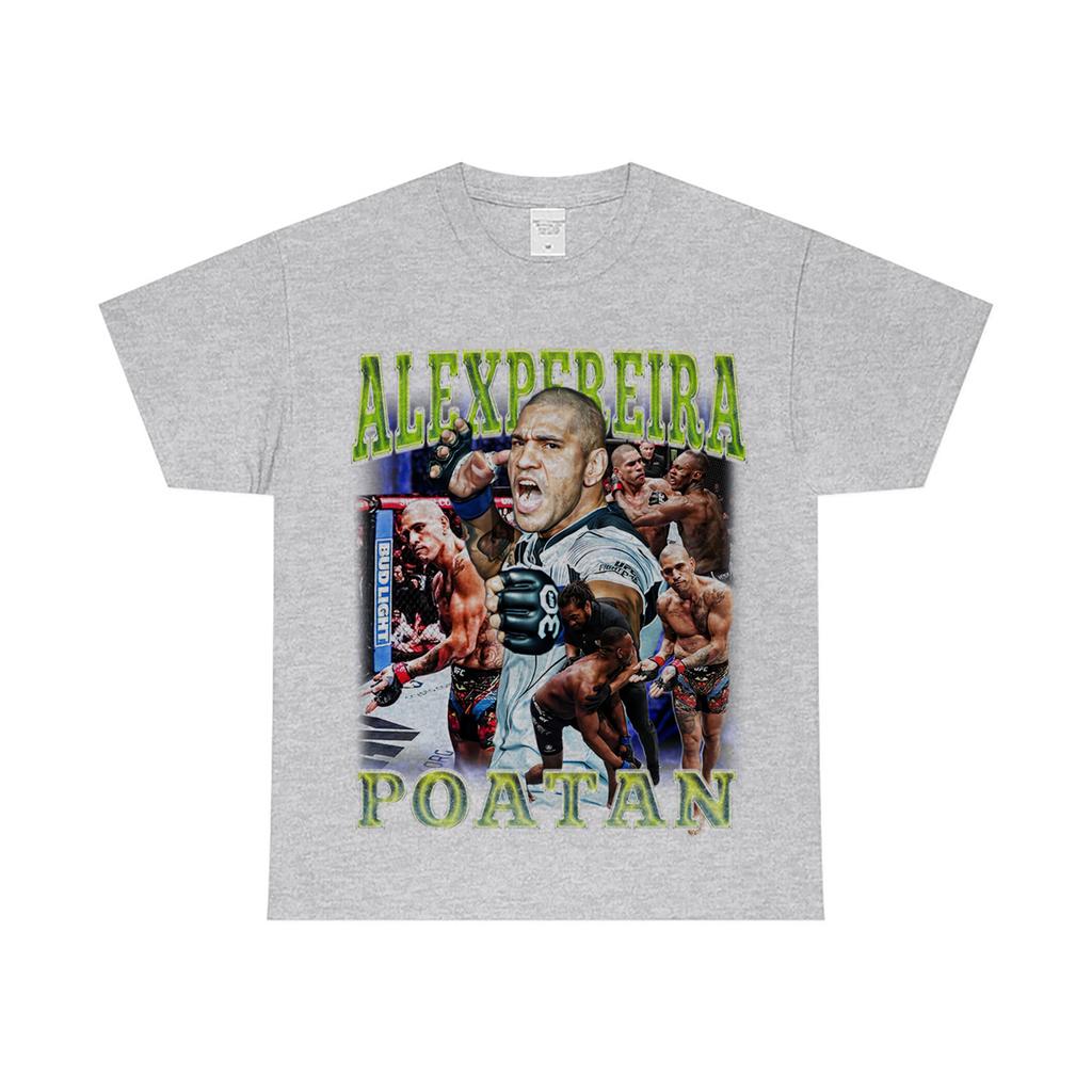 UFC Alex Pereira Amerikansk Casual Bomull Kort Erm Vintage Trenings T-skjorte Høy Kvalitet Luksusmerke Selgende Stil
