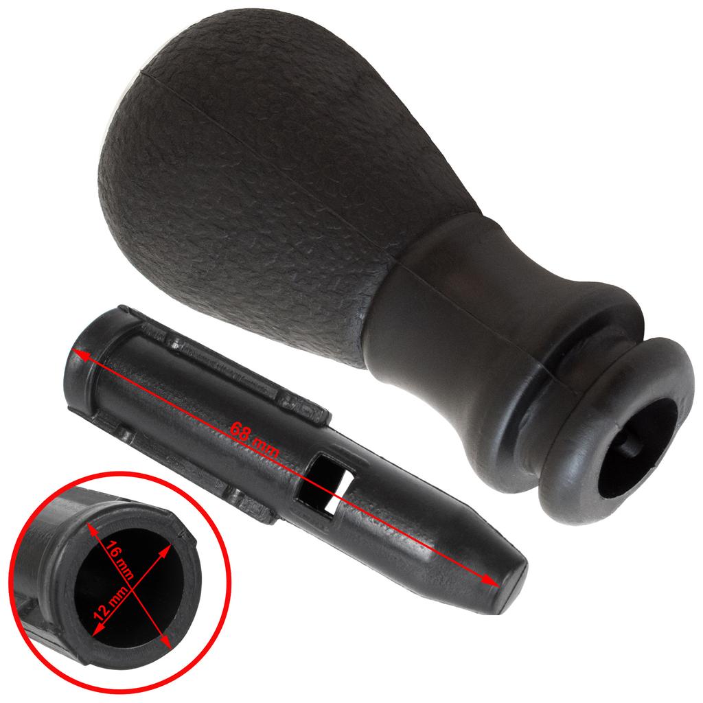 Peugeot 207 Gear Shift Knob CHROME SCHEMATIC + Adapter / Gear Shift Knob Lever Adapter 2 Pcs. SET