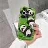 Lively Garden Panda Crew Art Graphic Film Aesthetic Protective Shockproof Bumper Phone Case Cover For iPhone 13 14 15 16 17 Pro Max Plus