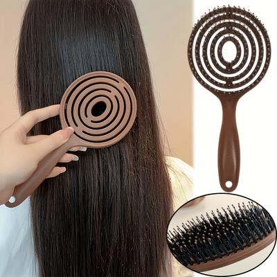 1pc Hollowed-out Scalp Massager Comb with Hollow Teeth & Elastic - Wet/Dry Hair Care Tool Suitable for Wet Use Post-Shower, Scalp Massage for Hair,