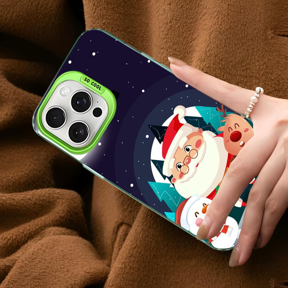 Weihnachts-Cartoon-Neujahrs-Handyhülle Für IPhone 16 15 14 13 12 11 Pro Max X XR XSMAX 8 7 Plus Matte Stoßfeste Rückabdeckung