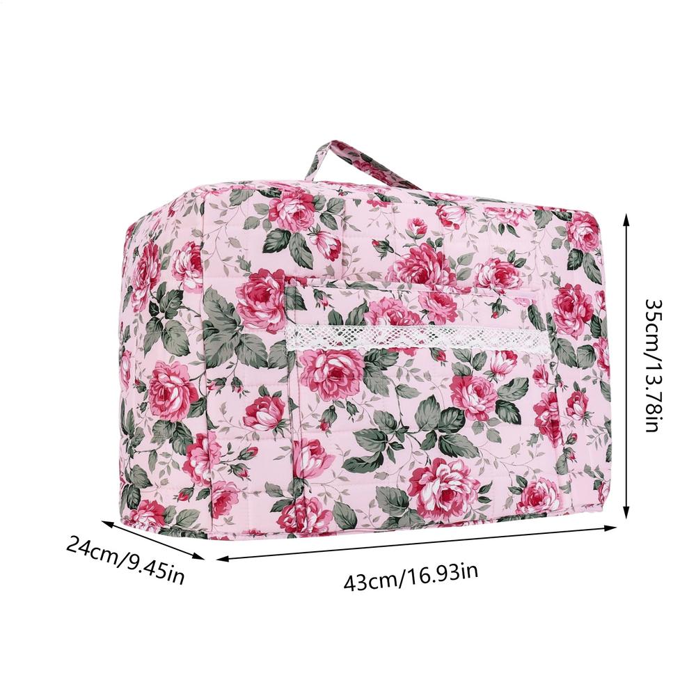 2-in-1 Nähmaschinen-Staubschutz Nähwerkzeug-Aufbewahrungskorb Boho Trage-Tasche Stepp-Nähmaschinenabdeckung Schutz