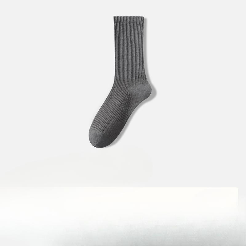 Men's Autumn and Winter Cotton Anti Bacterial Deodorant Breathable Sweat Absorbing Massage Bottom Socks