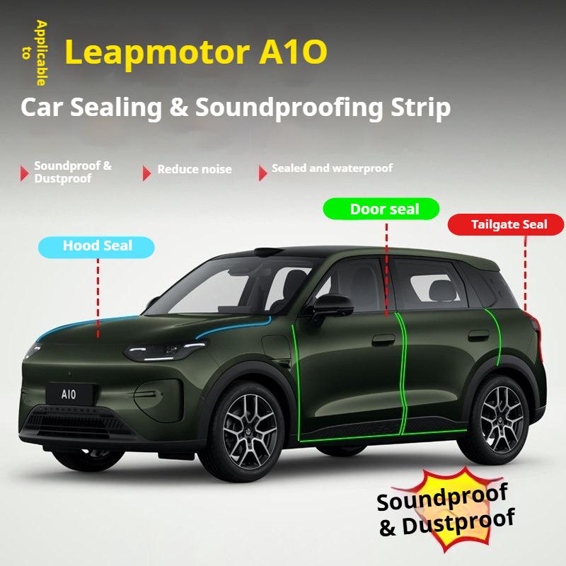 For Leapmotor A10 B03X Car Soundproof and Dustproof Strip A-pillar B-pillar Trunk Sealing Strip Noise Reduction Car Accessories