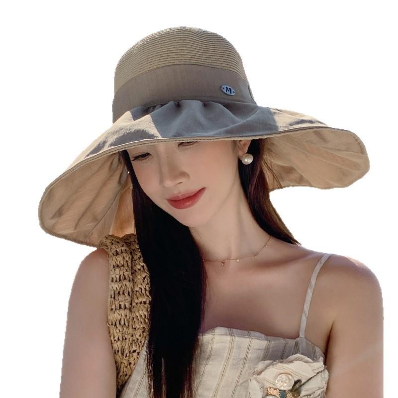 Grass Hat With Large Brim For Sun Protection And Breathability For Summer Vacation Use
