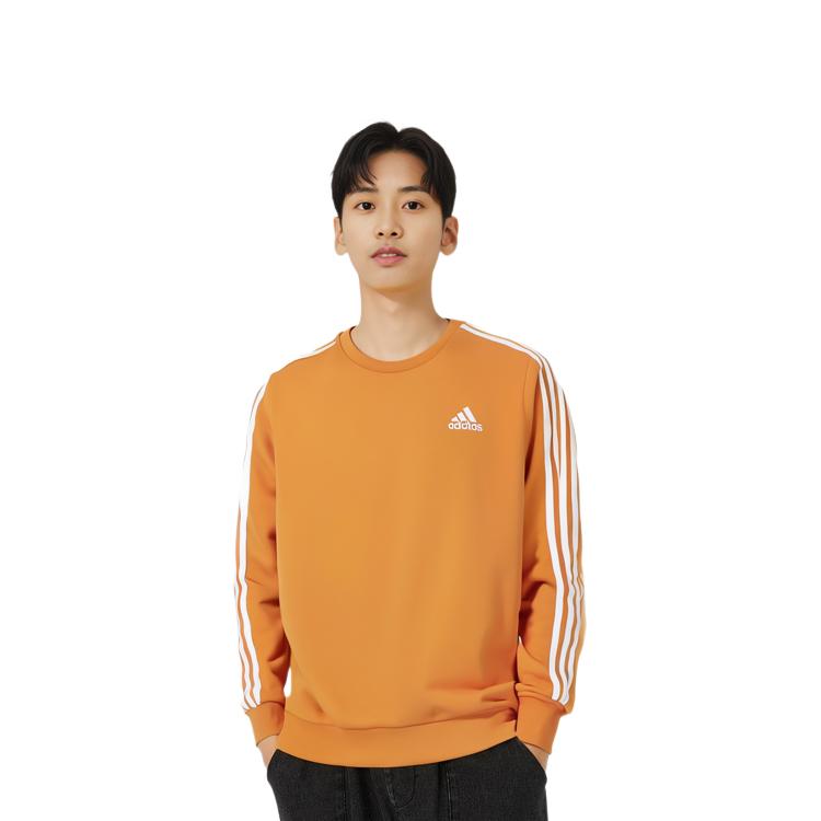 adidas Sweatshirts Men's Orange Crew Neck Thickened Regular H12168