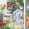 Fun-j005 Laser Color Dandelion Butterfly Home Decoration Decoration Glass Doors and Windows Window Stickers Self-adhesive