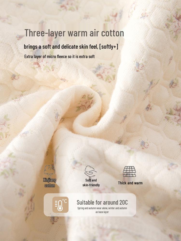 100% Cotton Class A Newborn & Toddler Padded Onesie Pajamas - Warm Winter Clothes