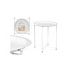 Table d'appoint pliante - Gift Decor - WR4405.1 - Blanc - 46,8 x 50,2 x 46,8 cm - 4 unités - Légère - Facile à ranger