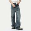American Style Men's Denim Pants Washing Fashion Loose Men's Straight Trousers Casual Wide Leg Jeans
