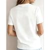 Women's Short Sleeve Crew Neck T-Shirt - Spring Summer Casual Blouse Suitable for Warm Weather, Opaque Round Neck Top with Minimalist Letter