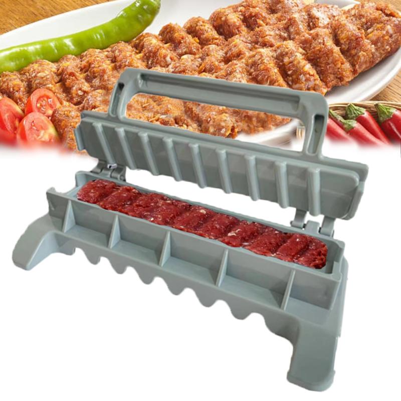 Single Row Kebab Maker Bbq Meat Skewer Machine Kebab Press Maker Reusable Plastic Bbq Skewer Maker Kebab Preparation Bbq Tool