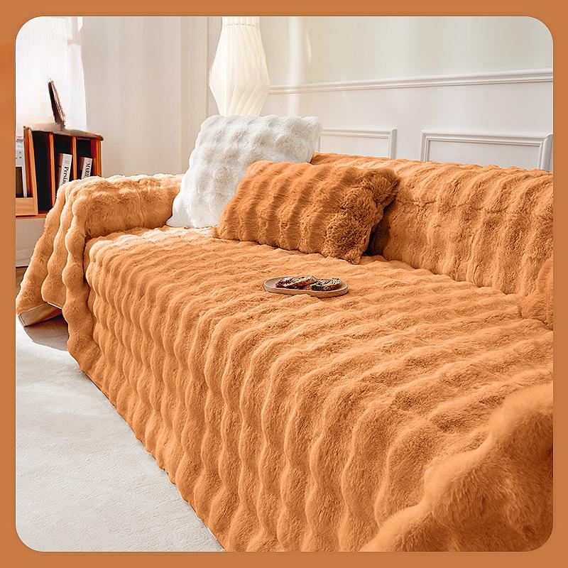 Anti-Scratching Sofa Cushion Winter Plush Non-Slip Sofa Cover Sofa Cover Towel