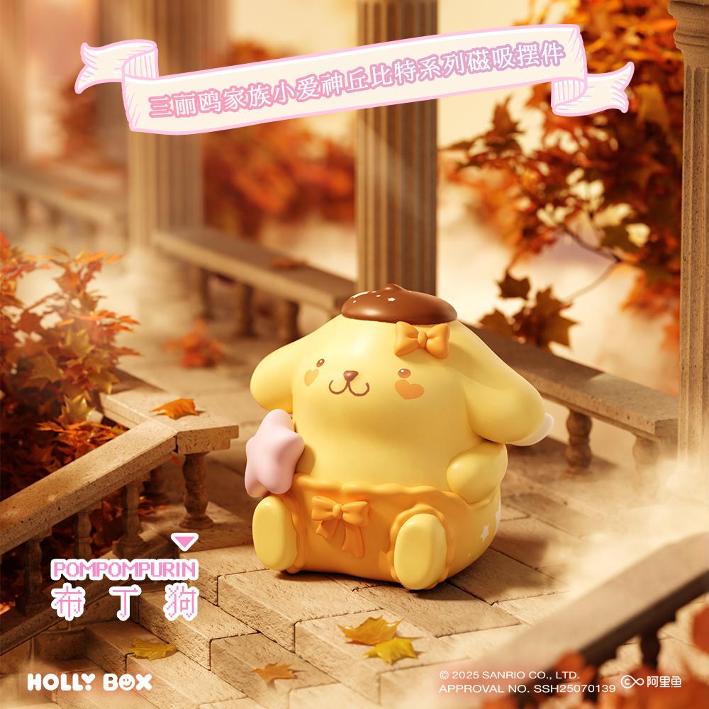 Sanrio Little Cupid Magnetic Ornament Handmade Refrigerator Sticker Figurines Trendy Toys Blind Box Series Desktop Ornaments