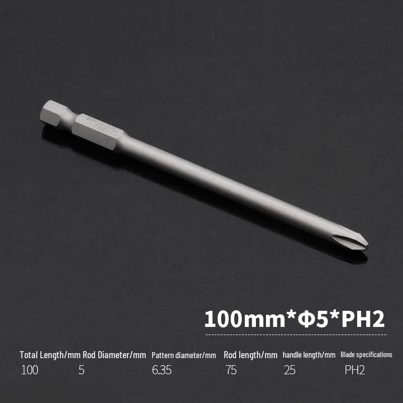 Magnetic Phillips Electric Screwdriver Bit Set (3/4/5/6mm) - S2 Steel Extension