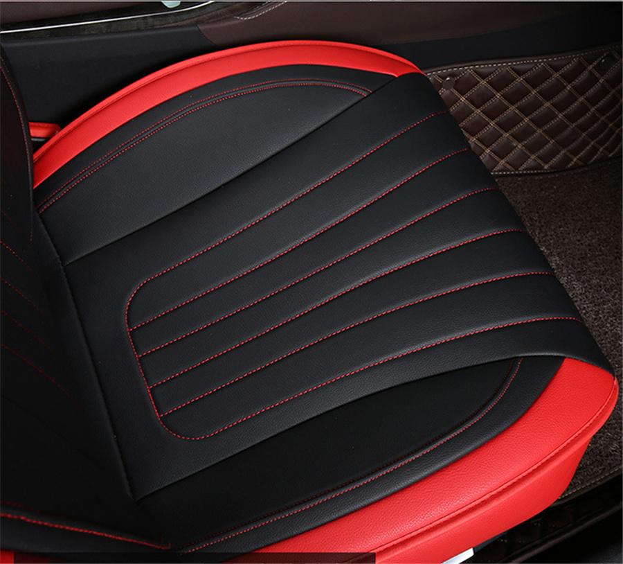 5-Sitzer Luxus Abriebfeste Leder Sitzbezug Auto SUV Voll Vorne+Hinten Universelles Sitzkissen Kopfstütze Lendenkissen