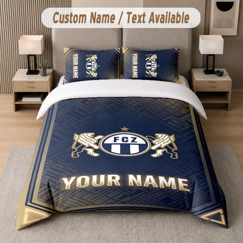 FC Zürich Design Bedding Set Custom Text 1 Duvet Cover & 2 Pillow Cases