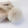 Solid Color Knitted Baseball Cap Windproof Pompom Plush Beanie Warm Earmuffs Cap  Winter