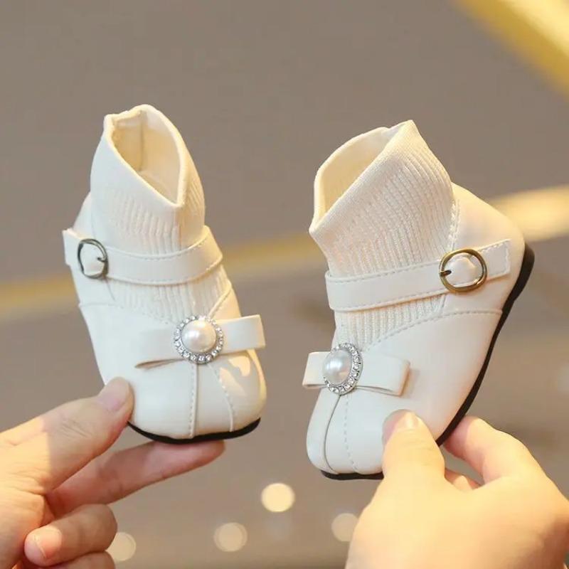 Super Soft Girl Shoes 1-3y Old Spring Autumn Baby Princess Shoe Fashion Girl Boots Versatile Baby Shoes Breathable Walking Shoes