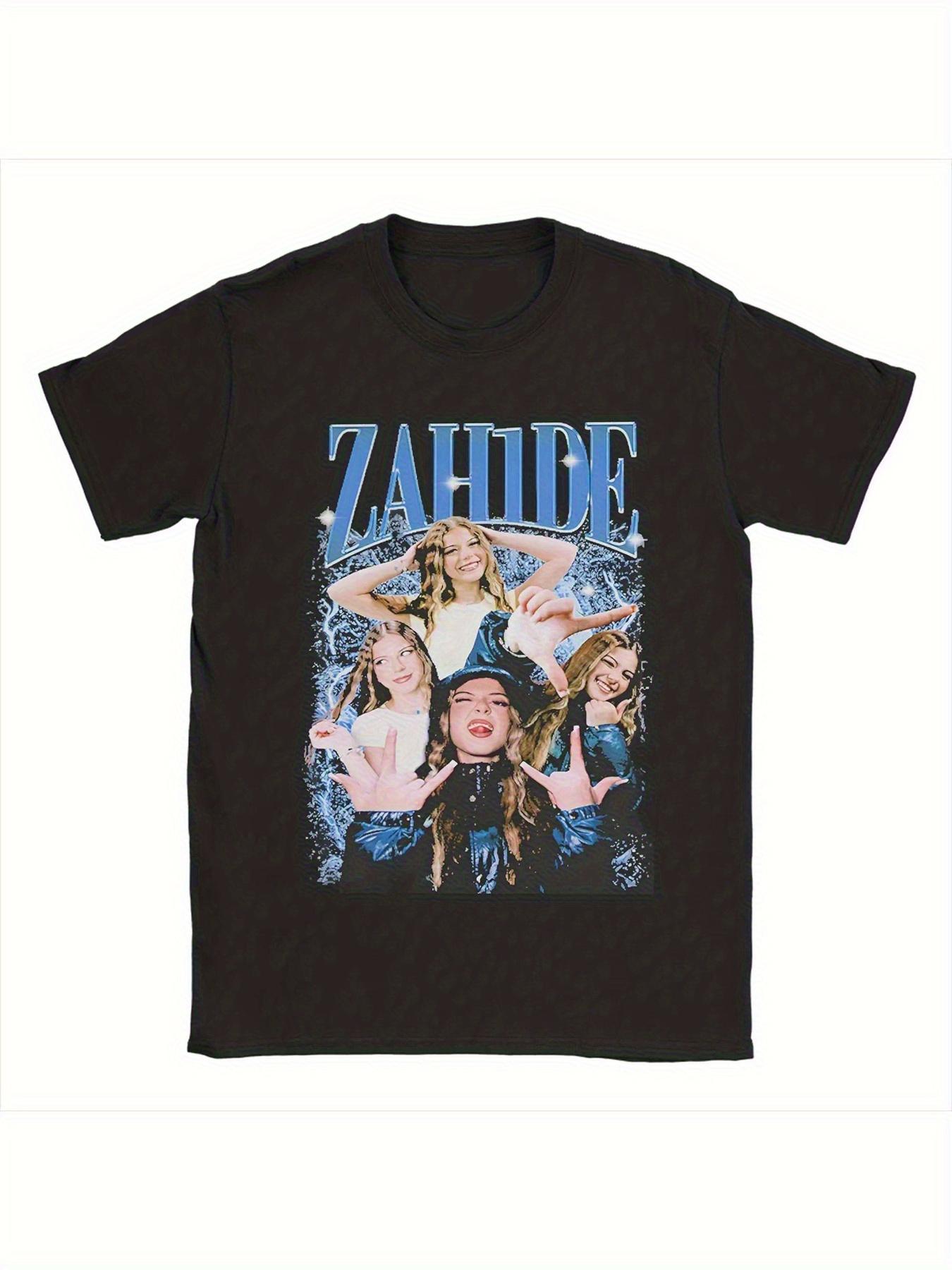 Allseason Apparel Retro Zahide Bootleg Merch Graphic T-Shirt - Bold Zahide Lettering & Zehra Portrait Print XXXL