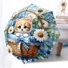 1pc Kitten Basket Automatic Folding Umbrella, 8 Ribs Iron Frame, Suitable for Outdoor Travel and Daily Use yy251120256