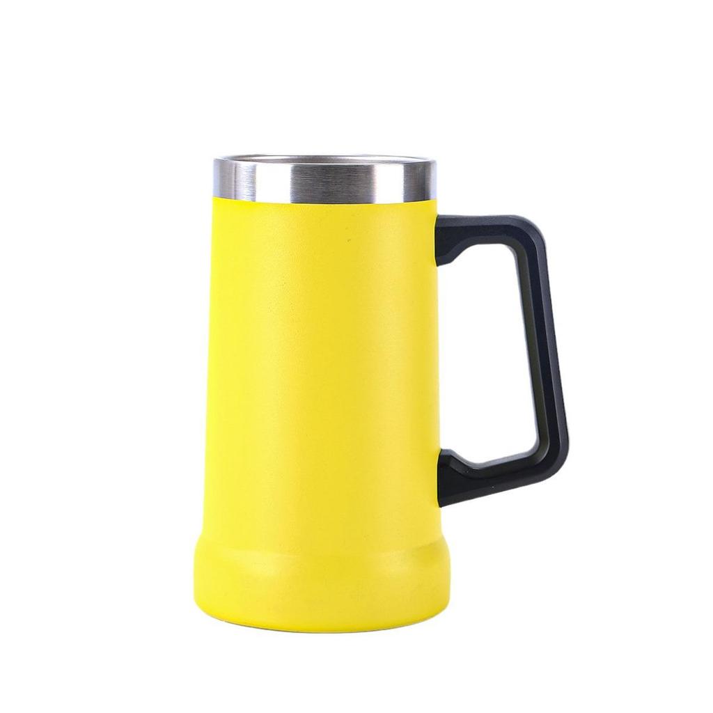 304 Stainless Steel Vacuum Insulated Coffee Tumbler with Handle - Portable Customizable Brazilian Beer Cup