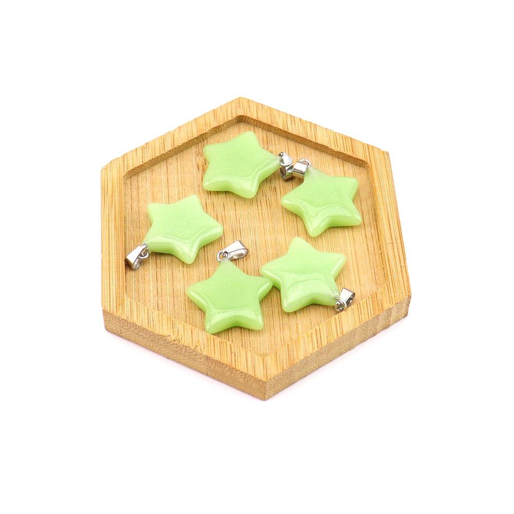 Agate Star Pendant Necklace Jewelry Powder Crystal Necklace Fashion Valentine'S Day Gift 20 * 6