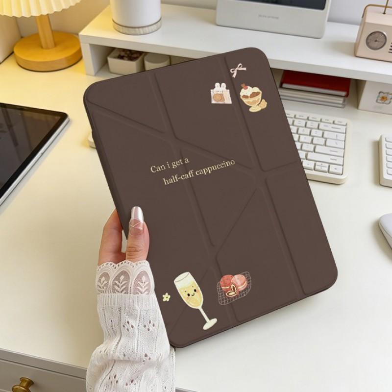 Magnetic Detachable Multi-Fold Case IPad 10.2 Air 10.9 Pro 11 With Auto Sleep Acrylic PU Leather Cartoon Style