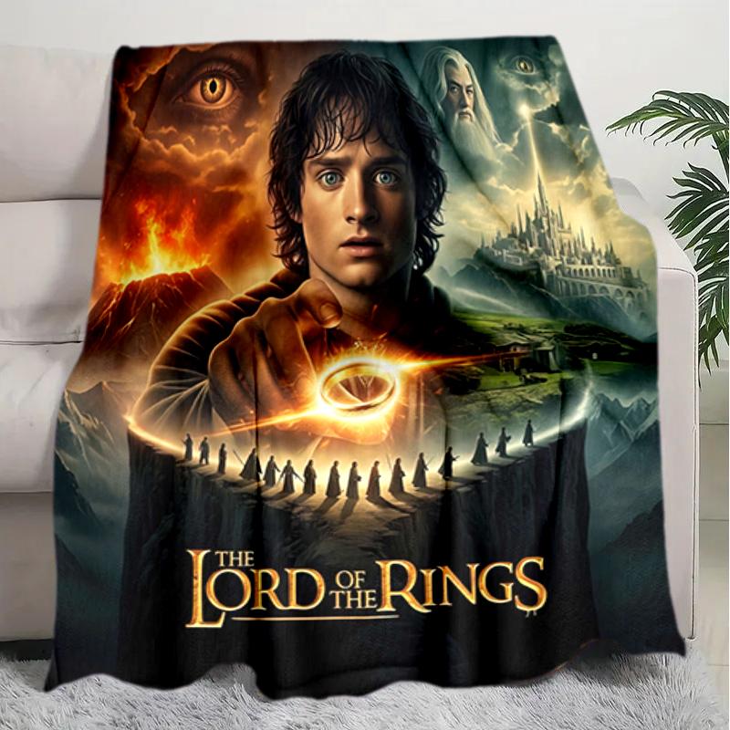 1PC The Lord of the Rings blanket, all-season lightweight home office outdoor nap multifunctional blanket, Christmas gifts