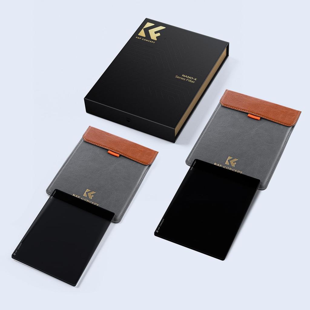 CONCEPT Square Filter Set with Adjustable Light Compatible with Tilta and SmallRig Matte Coating for and K&F ND8+ND64 4"x5.65" Output, Boxes, 28-Layer