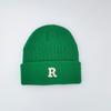 R mark Knitted Hat for Women's Letters In Autumn and Winter Thickened Pure Color Couple Warm Ear Protection Cold Hat for Men's Wool Hat