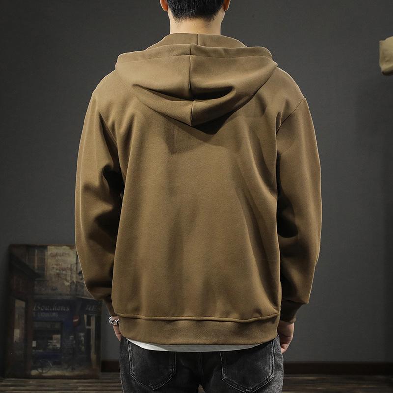 Американский модный бренд кардиган на молнии мужской спортивный свитер свободный большой — фото 4