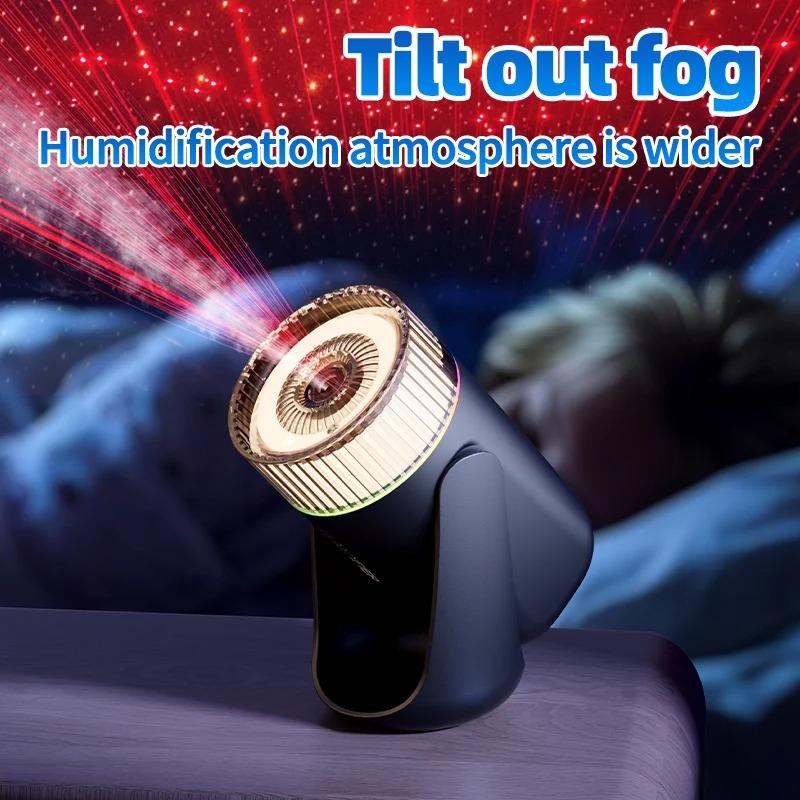 Shaking Head Air Humidifier Vehicle Purification 300ML Cool Water Mist Maker Colorful Night Lights Starry Sky Top USB Home Mute Steam Generator