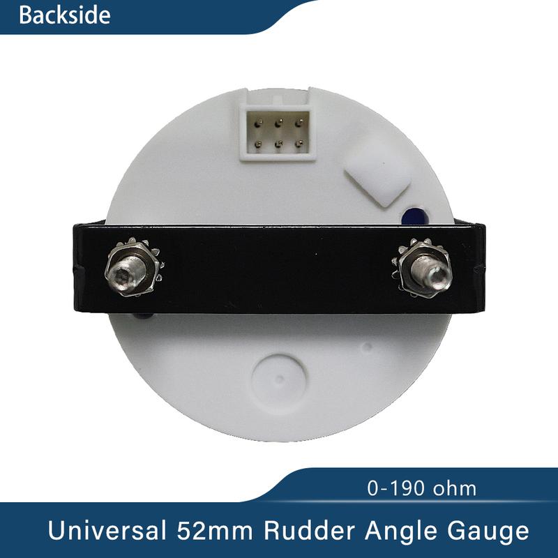 New Universal 52mm 85mm Marine Boat Rudder Angle Indicator Gauge 12V 24V with Red Backlight 0-190 ohms for Boat Yacht Vessel