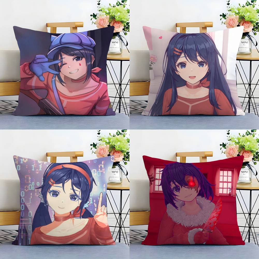 Anime Pillow Case Sofa Living Room Bedroom Doublesided Printing MMiSide Mita Square Cushion Nap Time Pillow Case