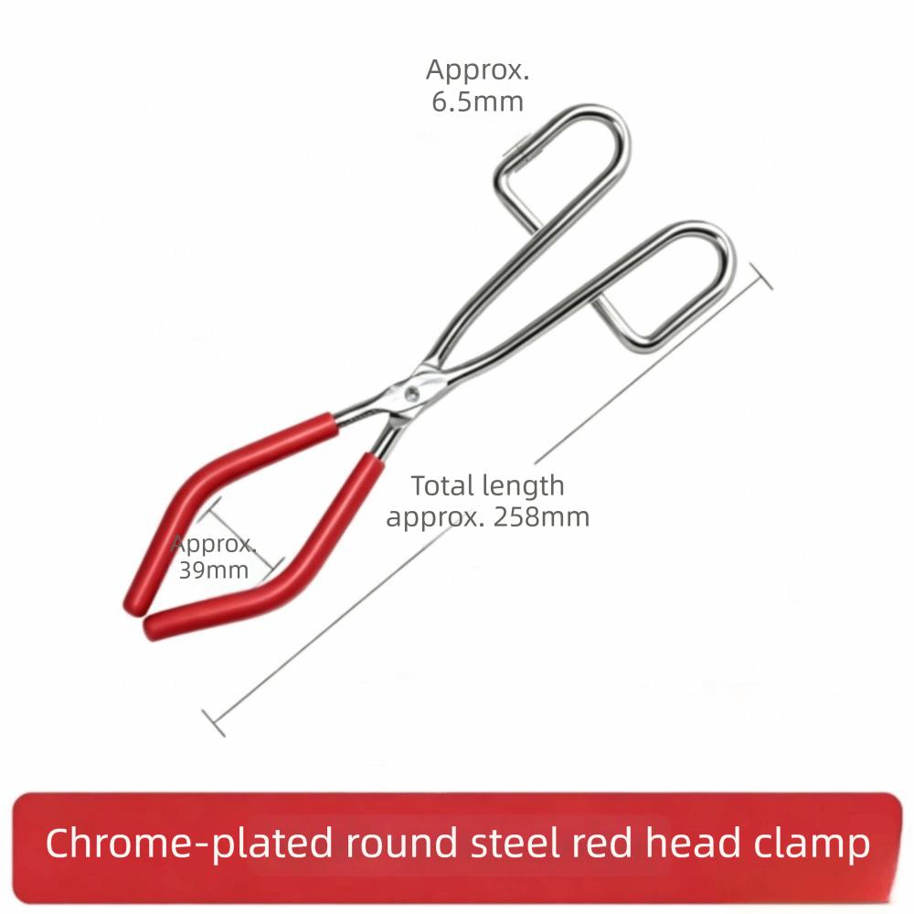Silver Beaker Tongs Metal Body Flask Clamp Solid Laboratory Tongs  Laboratory Use