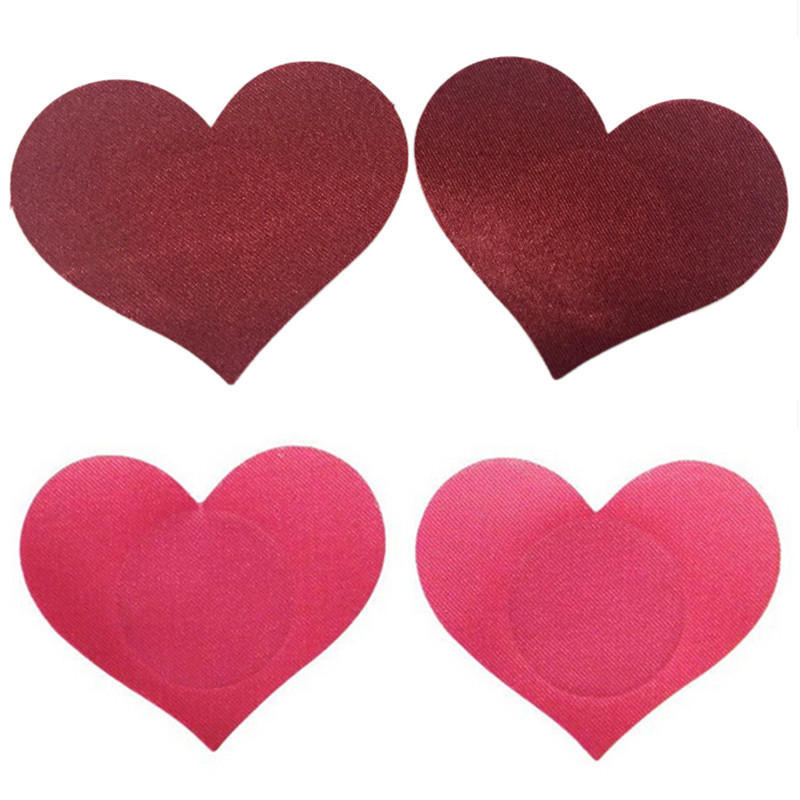 2Pcs Women'Sheart Adhesive Nipple Covers Pads Body Breasts Stickers Disposable