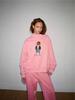 Spring & Autumn Women's Trendy Printed Loose Hoodie with Medium-High Collar and Long Sleeves