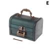 Retro Storage Wooden Box Necklace Earrings Jewelry Password Lock Storage Box Key Unlocking Wooden Green Brown Lock Box