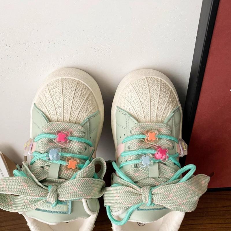 

Трендовая обувь новая летняя кремовая ретро студенческая универсальная с ракушечным носком спортивная обувь для скейтборда 40 зелёный