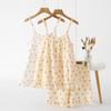 Two Piece Set Of Camisole Pajamas For Comfortable, Breathable, And Loose Fitting Home Wear
