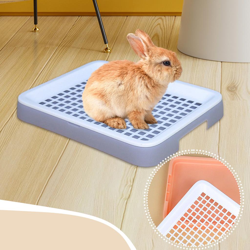 Bunny Training Litter Tray Portable Hamster Toilet Box Guinea Pig Litter Pan for Small Animals Chinchillas Pet Cleaning Supplies