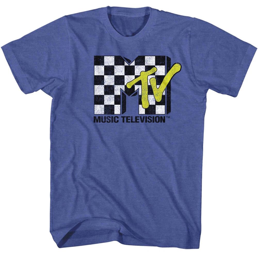 MTV Music Television Checkered Flag TV Logo Men s T Shirt M