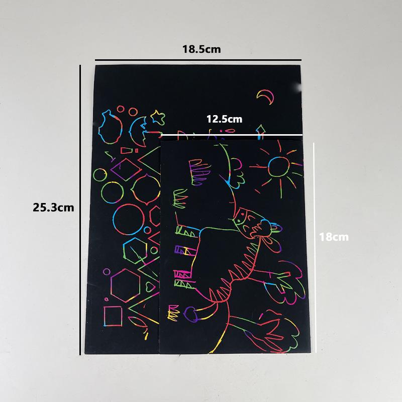 Kids Colorful Scratch Art Paper for Creative DIY Doodling