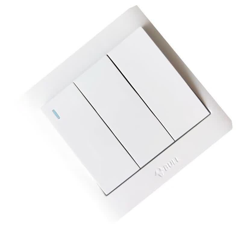 BULL 10A Wall Switch Socket Panel with Fluorescent Switch